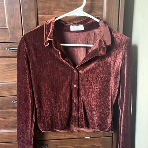 Oak & Fort Long Sleeve Button Up Top